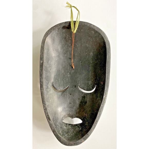 Vintage Wood Tribal Mask Hand Carved Wooden Decor SKU U11 - Picture 4 of 6